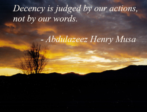 Decency… A Timeless Religion